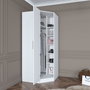 Hanah Home Armario Blanco con Estanterías BA140 - 4082